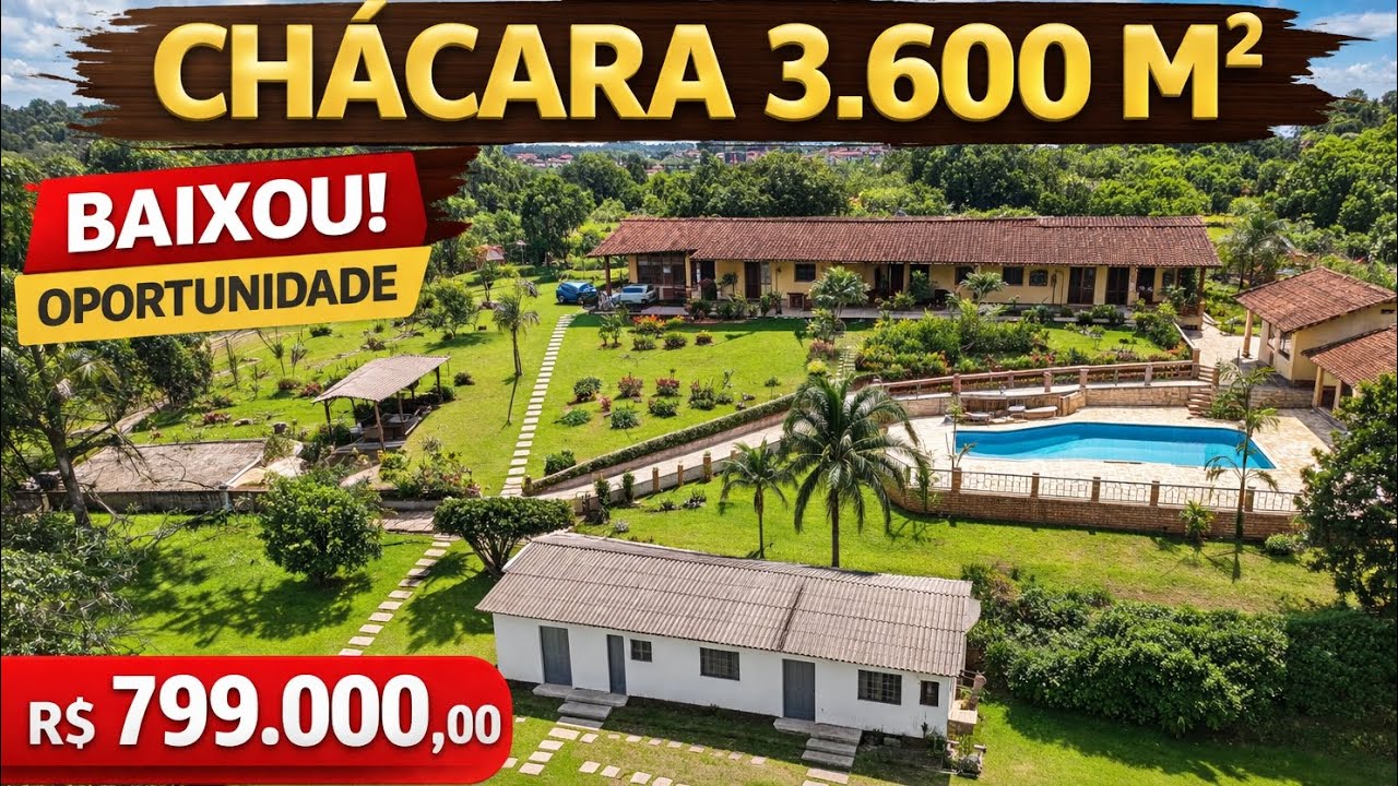 #351#👑 CHÁCARA DIFERENCIADA EM IBIÚNA | 3.600m² • 4 SUÍTES • DE 850 POR 799 MIL