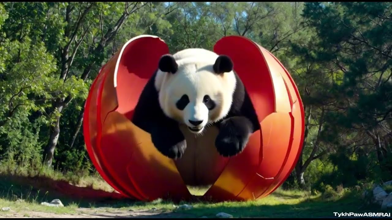 [ASMR] A Giant Rainbow Ball Creates Living Animals