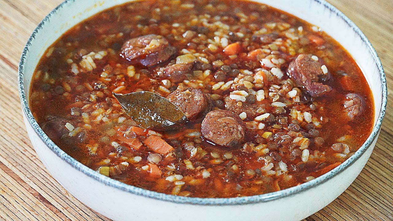 LENTEJAS CON CHORIZO Y ARROZ. UN ESTOFADO FÁCIL Y SANO @La Cocina de Loli Dominguez