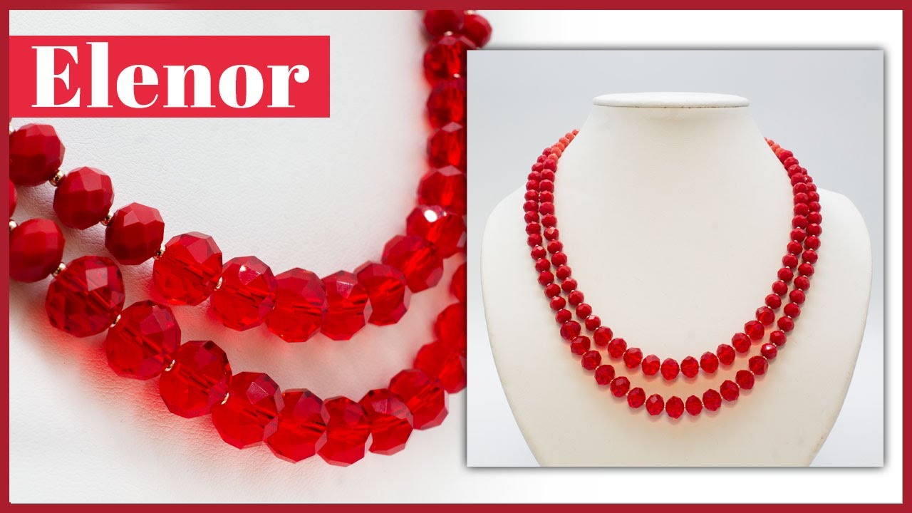 Tigertail Crystal Rondelle Necklace