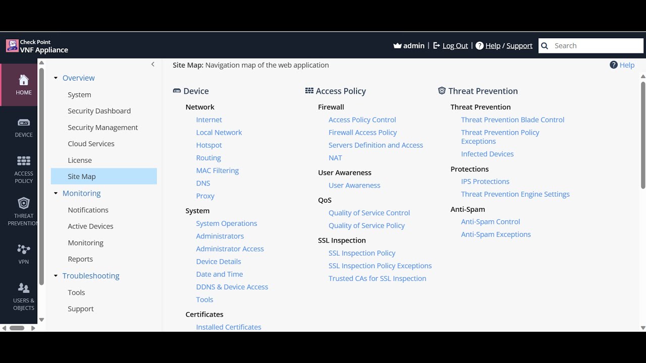 Check Point Firewall Quantum Edge VNF :  Web Portal Overview!