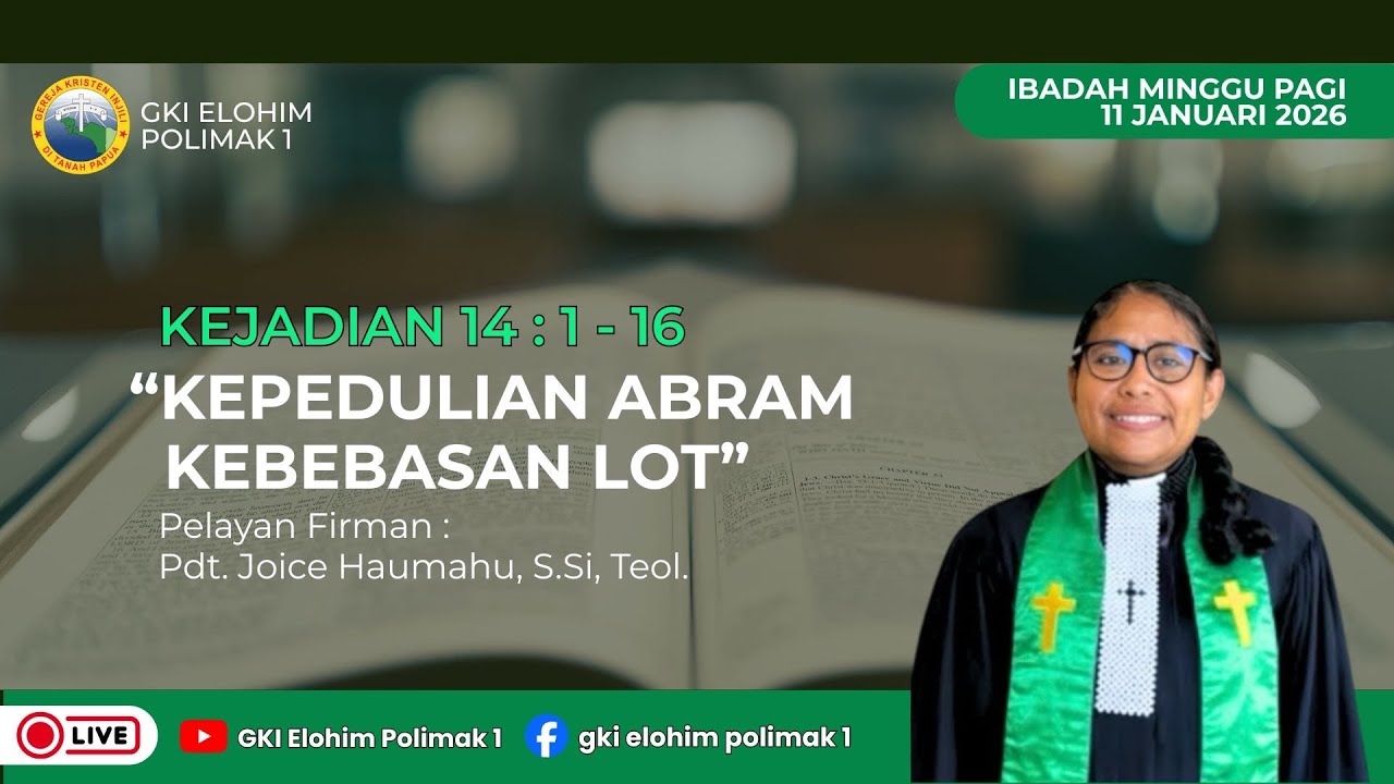 LIVE STREAMING IBADAH MINGGU PAGI | 11 JANUARI 2026