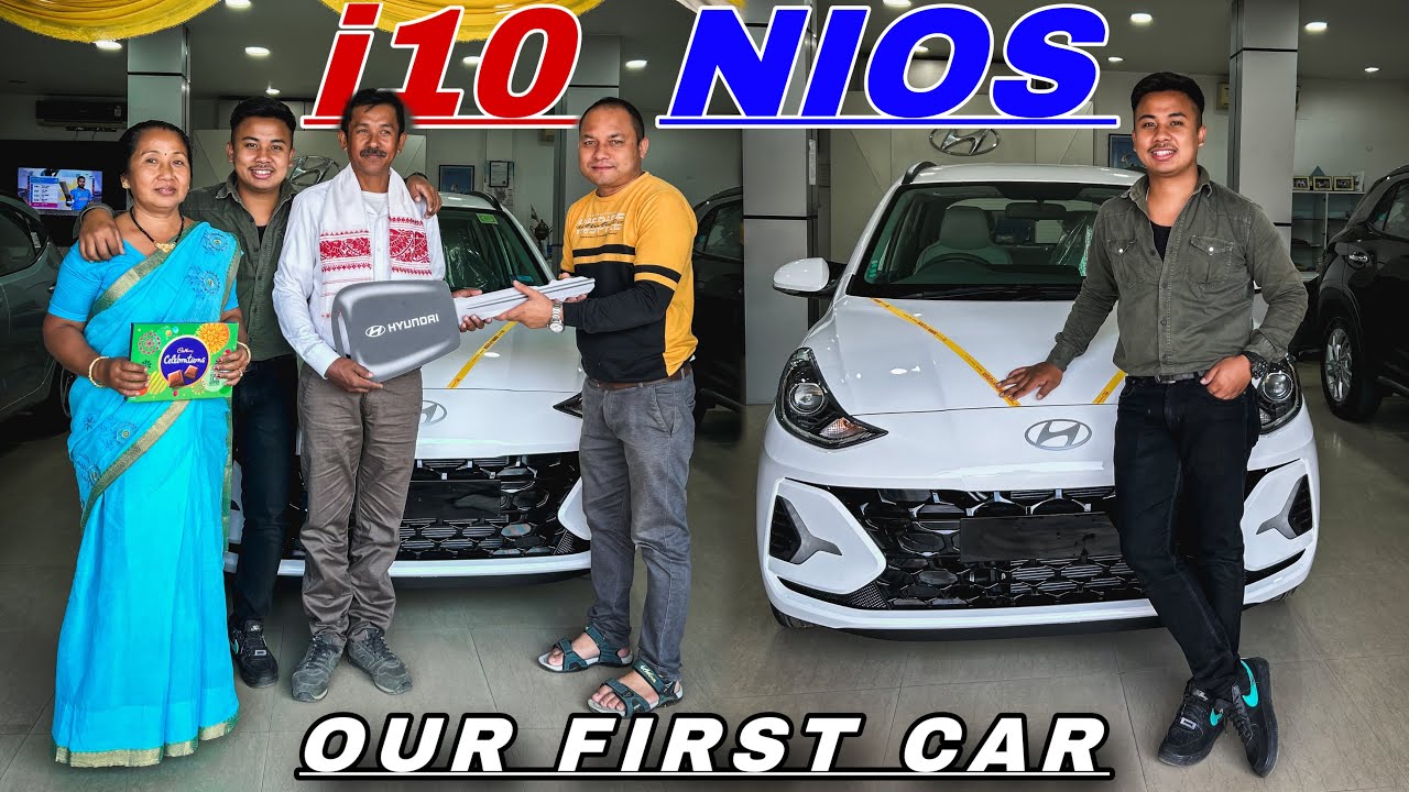 Taking delivery of new i10 NIOS with SIX AIR BAGS..😍