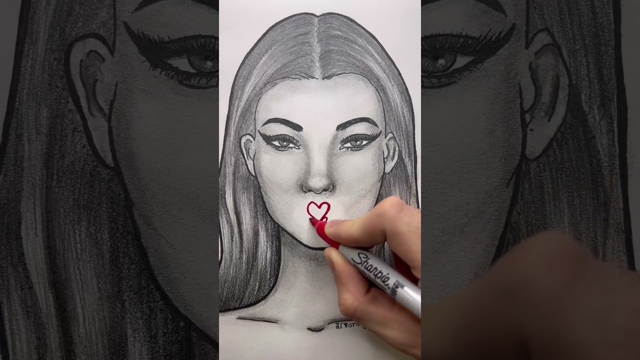 Aprende a dibujar Labios rojos! 💋#makeup