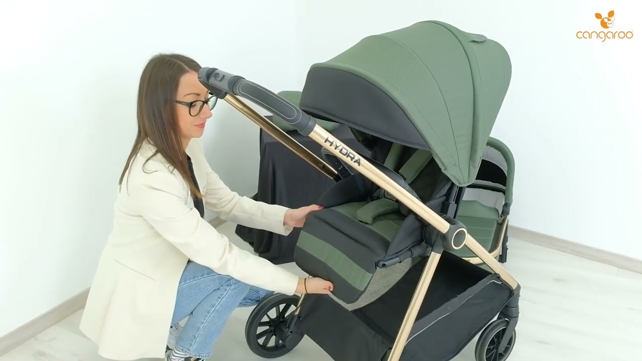Cangaroo Hydra Green 3 in 1 Kinderwagen Incl. i-Size Autostoel