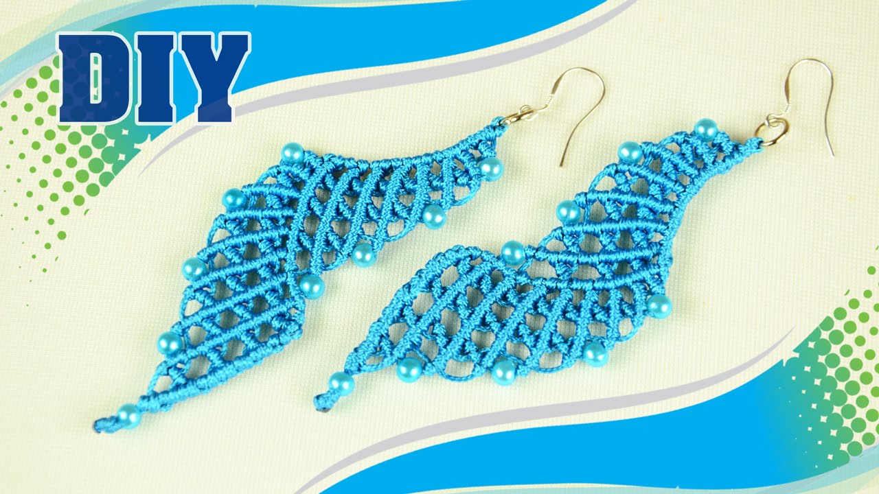 The Blue Lagoon: Macramé Earrings Tutorial