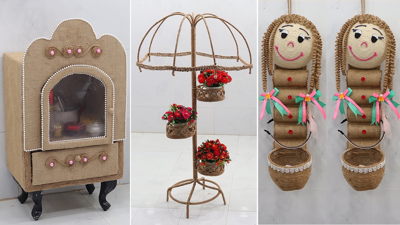 Best Out Of Waste Craft Ideas for Space Saving Organizer | Jute Craft