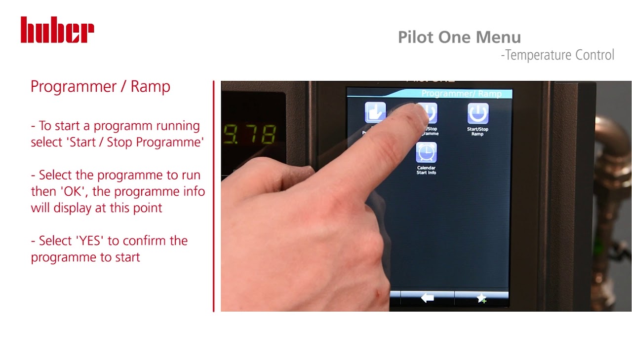 Pilot One Menu | Temperature Control - Programmer Ramp