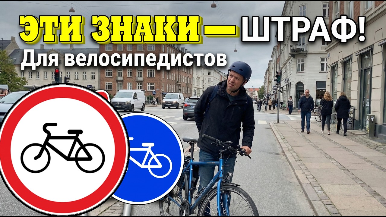 🚲 Дорожные знаки для велосипедов: где можно ехать, а где штраф? Кратко о ПДД
