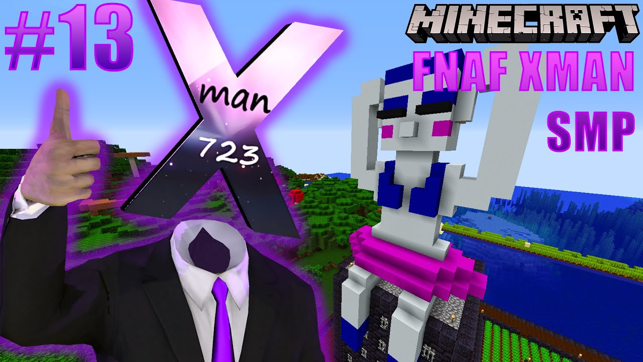 Minecraft FNAF Xman SMP | Building A Ballora Statue! [Part 13]
