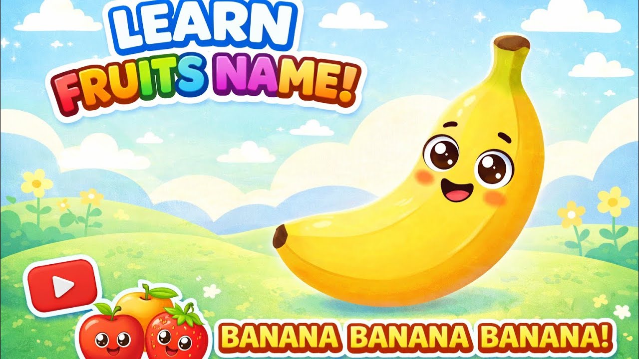 Learn Fruits Name for Kids | Banana🍌, Apple 🍎, orange 🍊, Pineapple 🍍 | Fun Learning Shorts