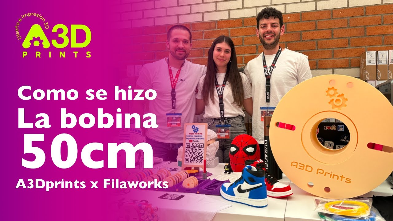 C&oacute;mo se Hizo la Bobina Gigante 🎥 Impresi&oacute;n en la Rat Rig 500mm con Filamentos A3Dprints