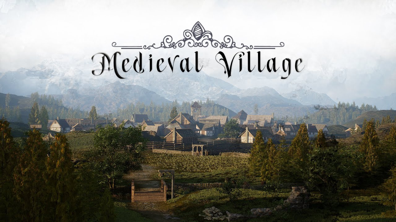 DnD Background video - medieval, fantasy village - 30 minutes