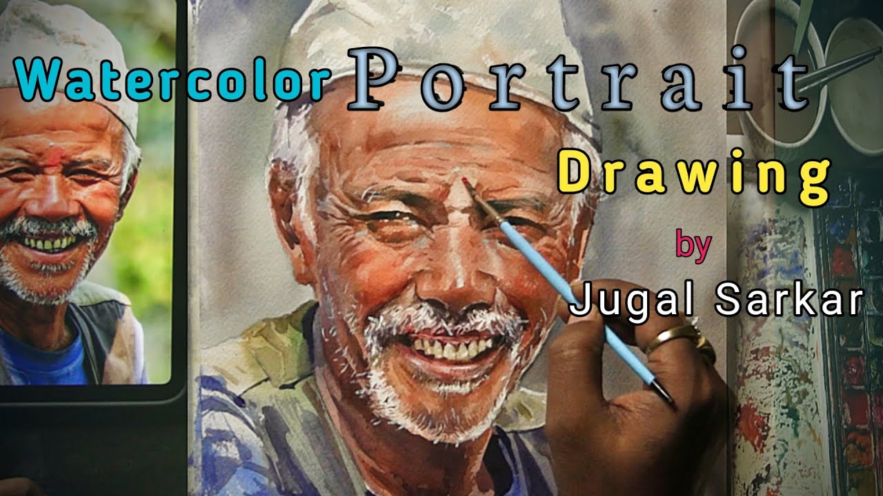 Step-by-step WATERCOLOR PORTRAIT Drawing |