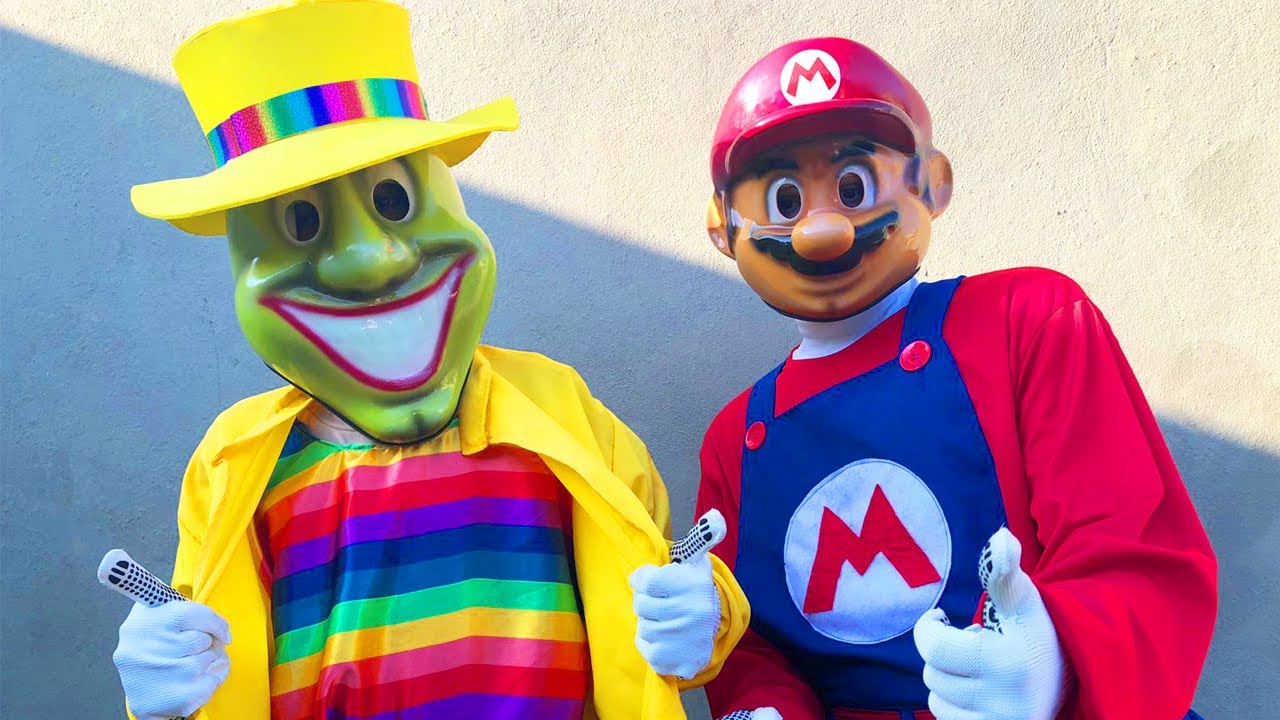 Personagens Dançando - Mario e Máskara