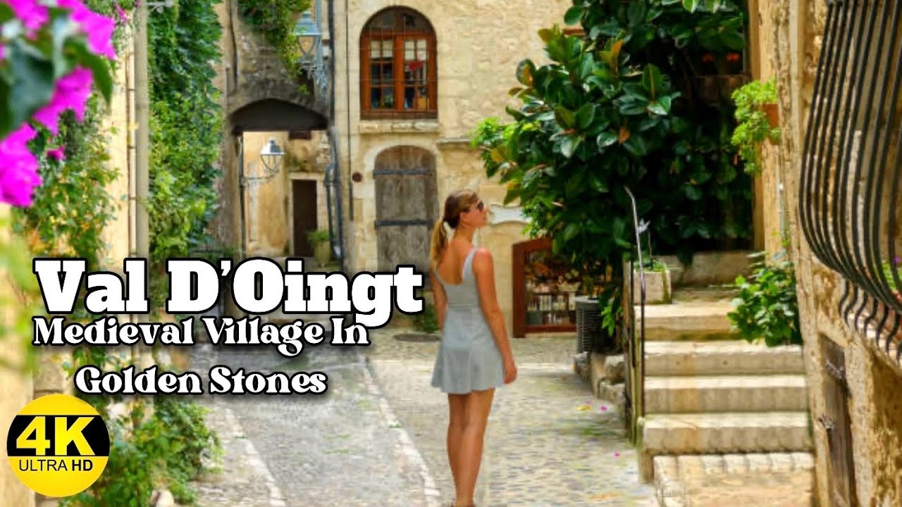 Val d'Oingt, One of the Most Beautiful French Village, Rhône-Alpes, walking Tour, 4k