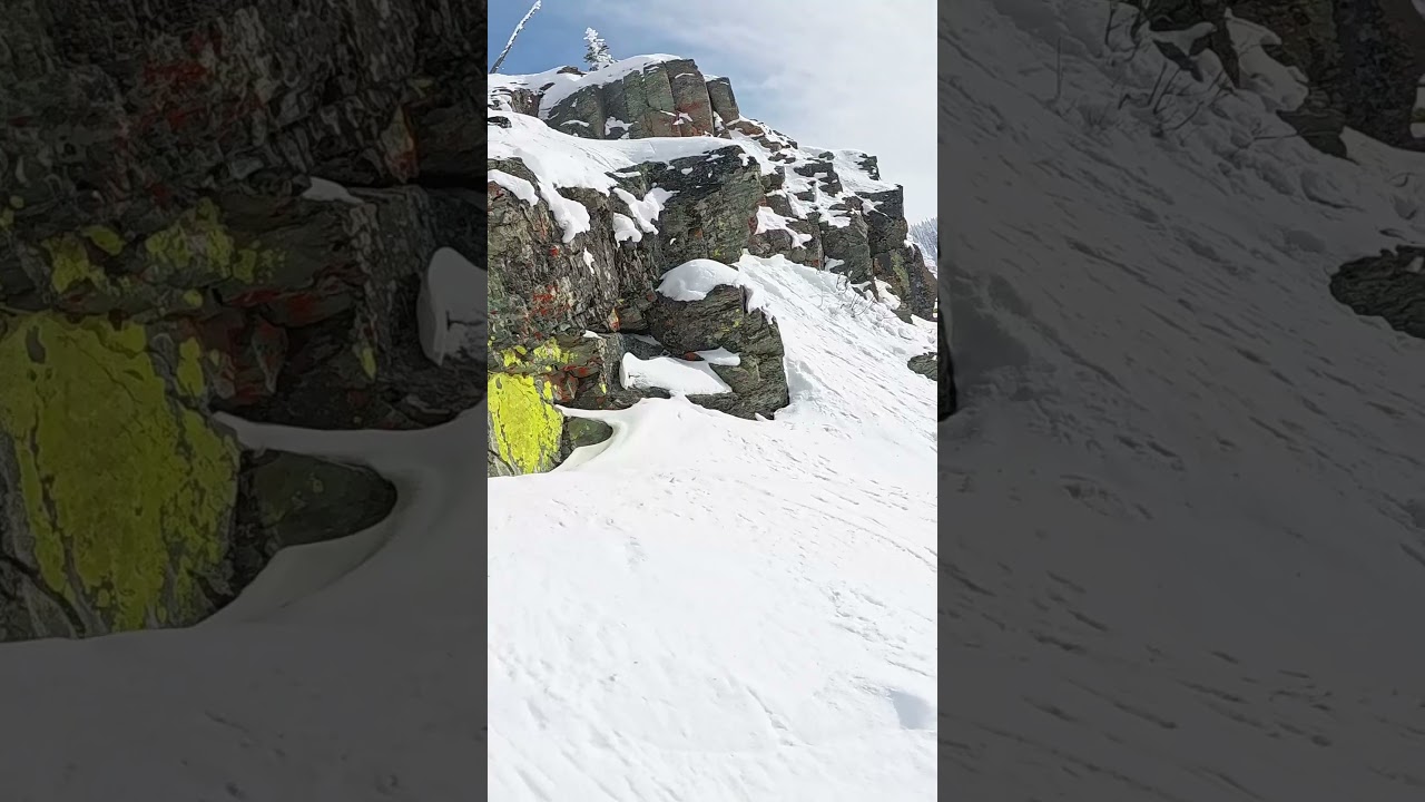 getting PITTED at the Picture Chutes on Whitefish Mountain #snowboarding #skiing #wintersports #406