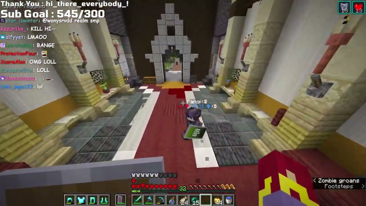 playing on the realm! today I shall make a base... and also talk to pangi... oh jeez....... maybe 6