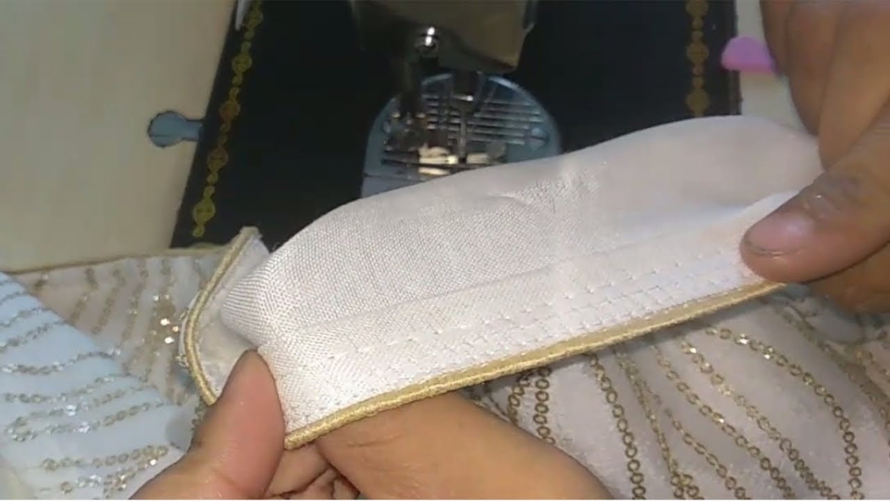 Attach Gum Piping on Slits of Kurti/Kameez || How to Attach Underground Piping on Chalk of Kurti