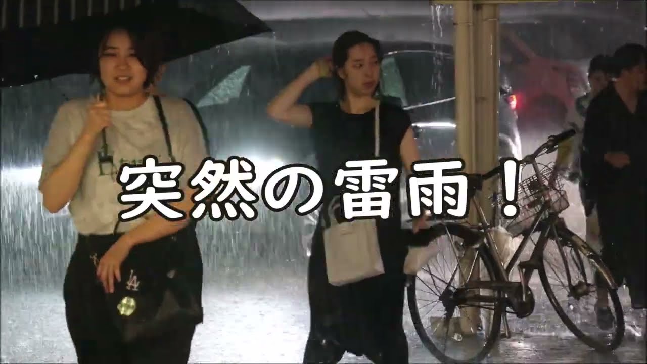 《閲覧注意》イオンに落雷が直撃！逃げ惑う客で店内が大パニック！ついに救急隊出動！【非常事態】突然の雷雨に数百人が動けず軒下に籠城１時間！#線状降水帯#落雷#西脇市＃ゲリラ豪雨＃集中豪雨＃落雷＃雷鳴