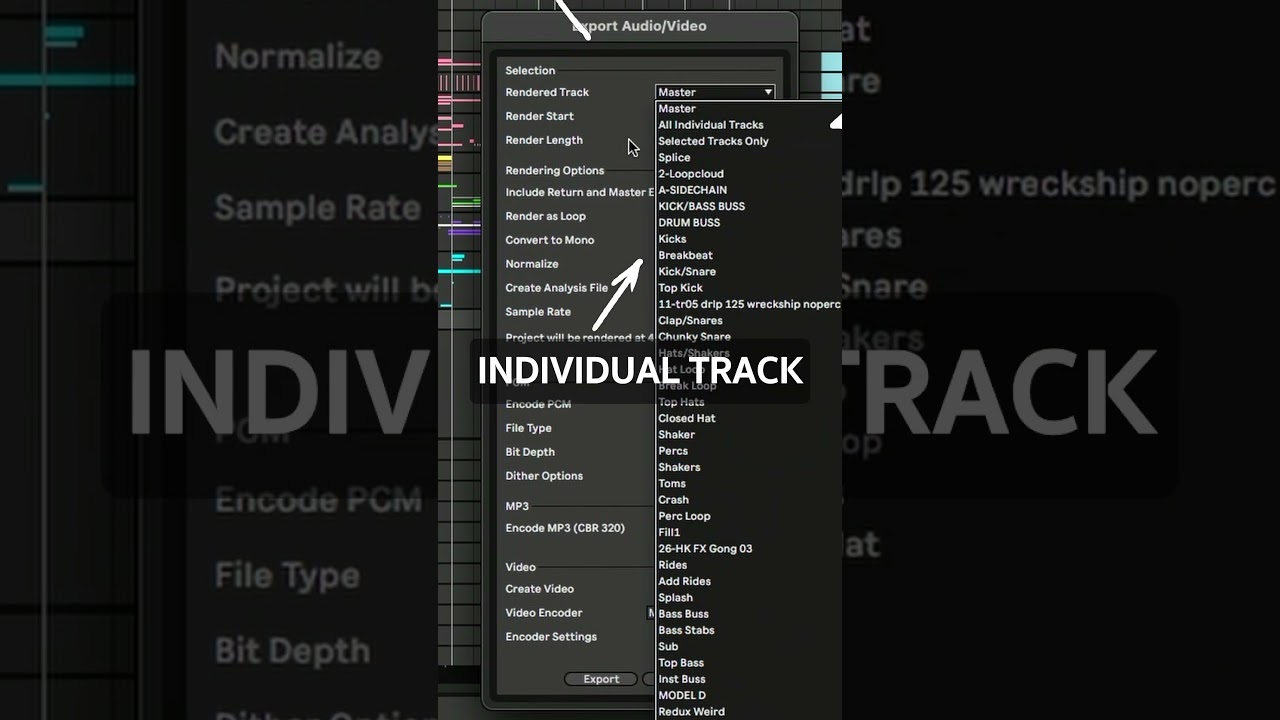 Советы по экспорту аудио из Ableton