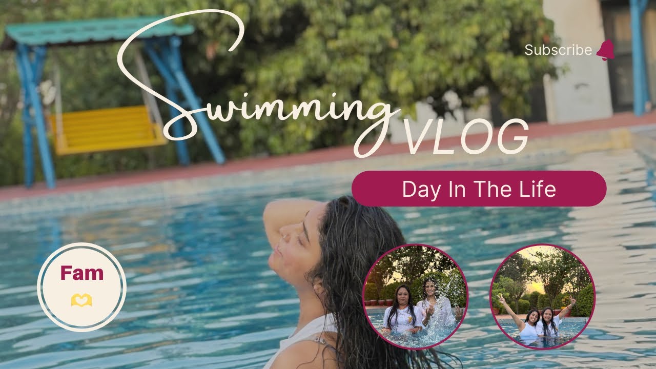Pool time with mummy and sister🥰🫶 #raw video 🫣😂