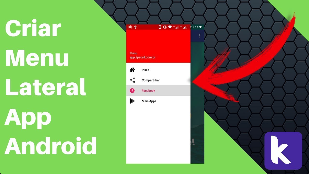 Criar Aplicativo GRÁTIS - Menu Lateral profissional Sidebar Kodular