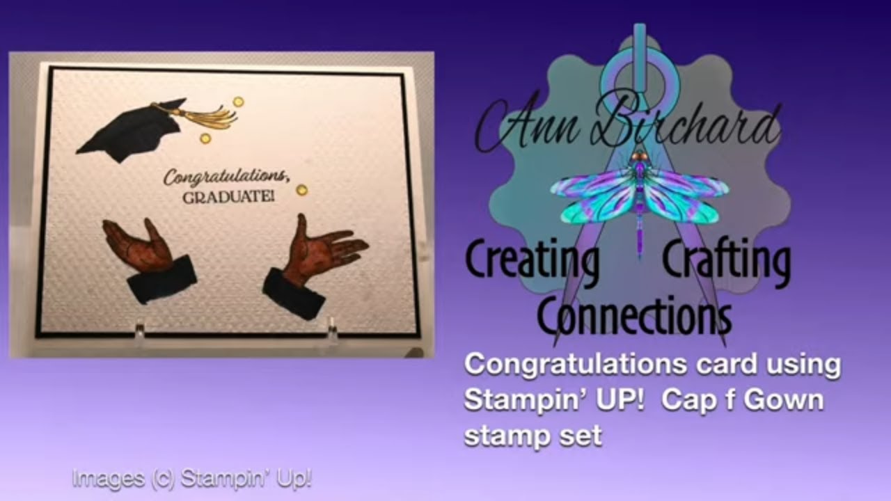 Congratulations card using Stampin' UP! Cap & Gown stamp set