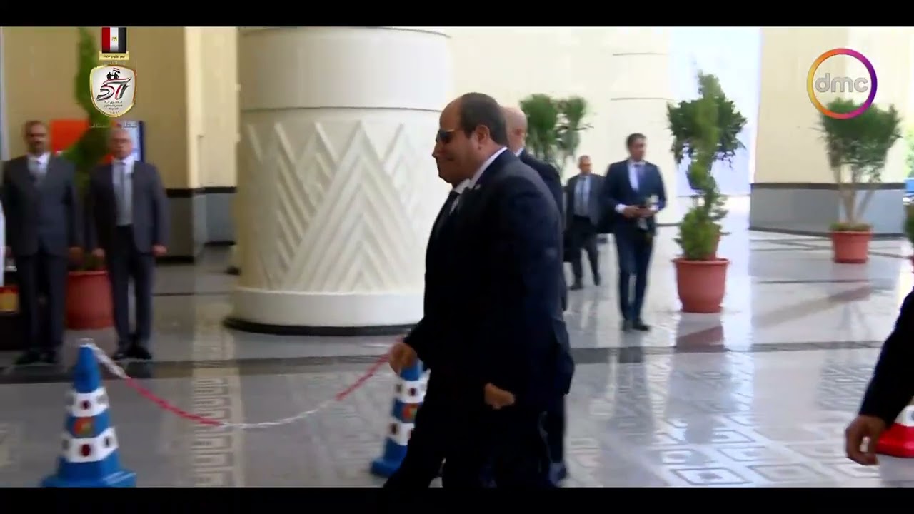 لحظة وصل الرئيس السيسي افتتاح محطة قطارات صعيد مصر بمطنقة بشتيل بالجيزة
