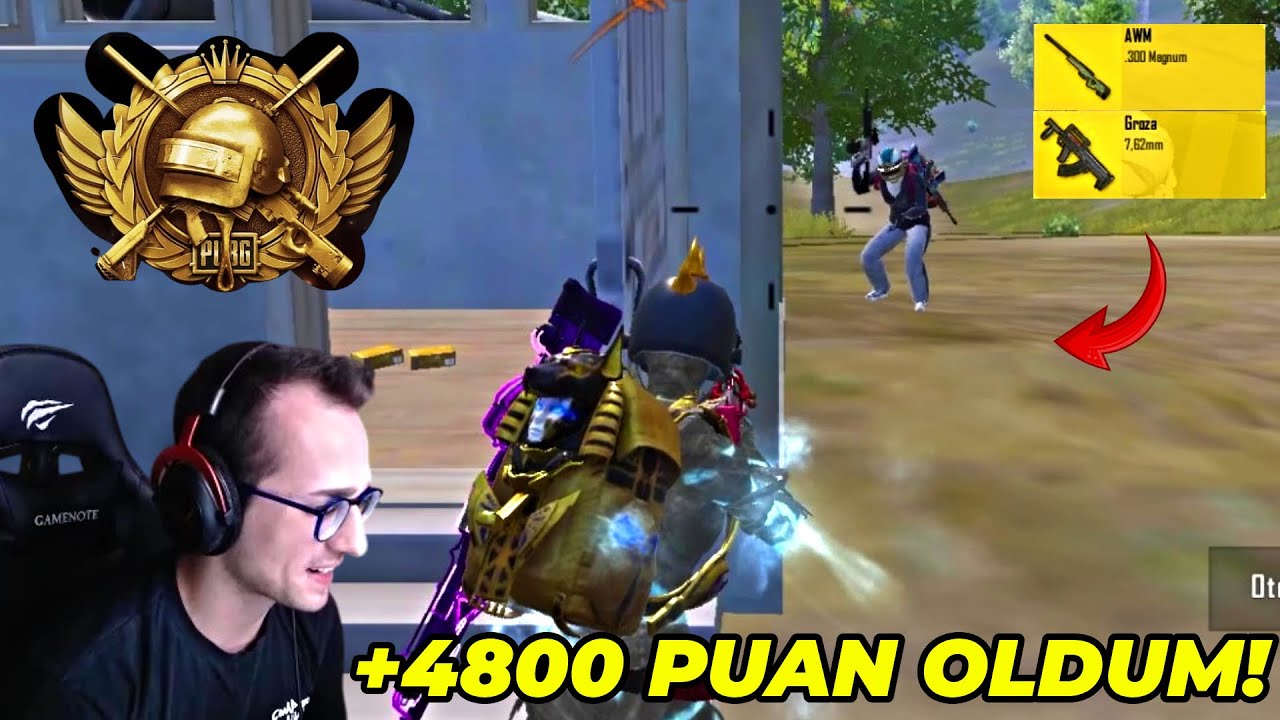 AWM + GROZA İLE 4800 PUAN OLDUM! (RANK) PUBG MOBILE