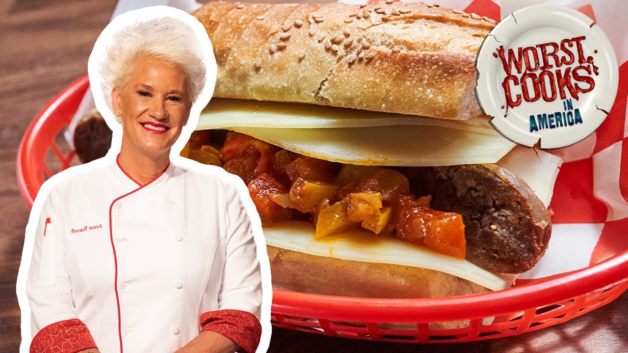 Anne Burrell's Pork and Red Wine Fennel Sausage Sandwich | Worst Cooks in America | Food Network
