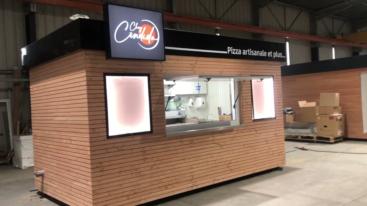 Réalisation d'un kiosque de restauration Pizzeria