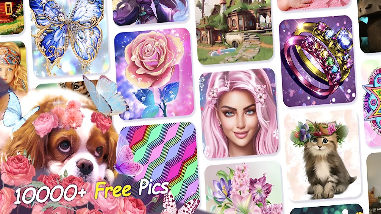 Fancy Color - Paint by Number (by Mint Games) IOS Gameplay Video (HD)