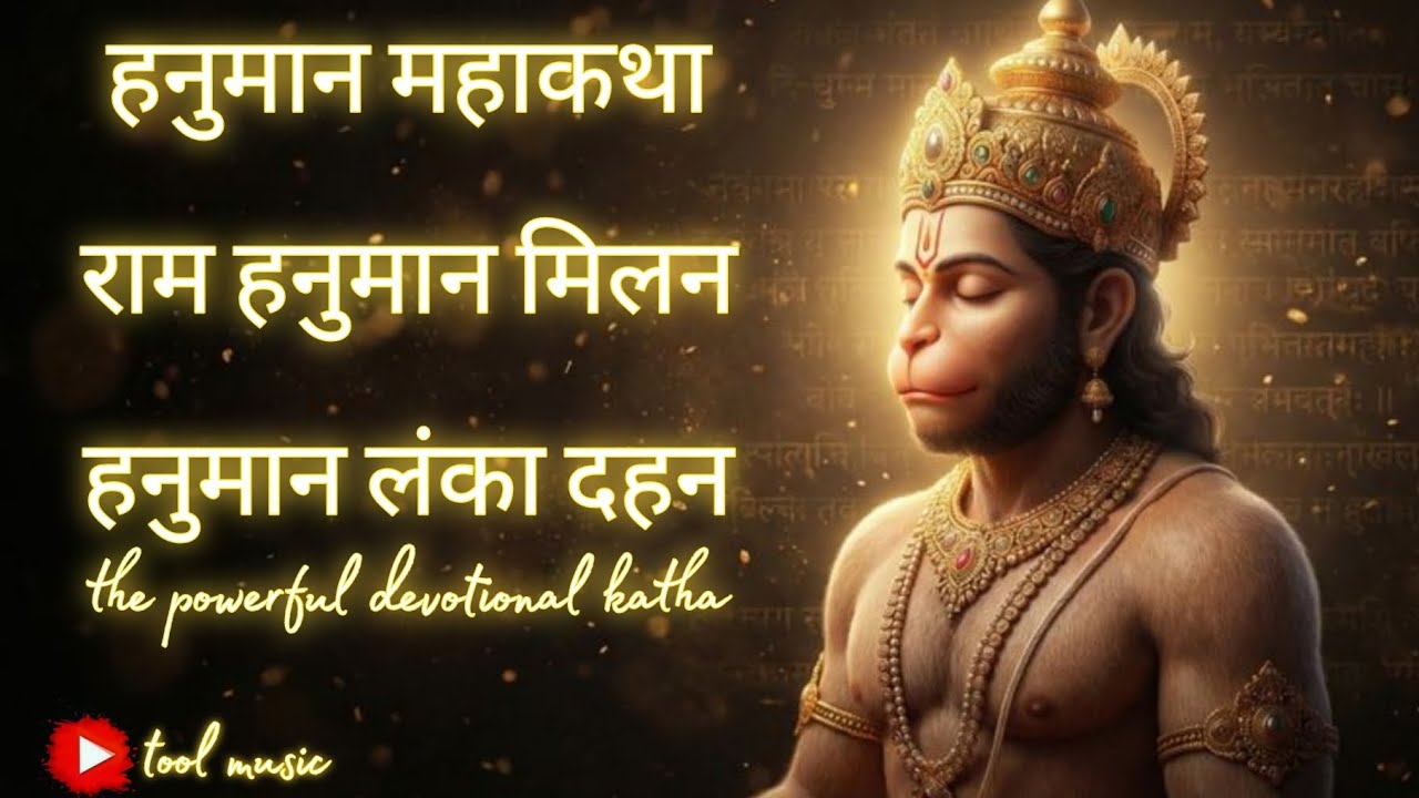 हनुमान महाकथा | राम-हनुमान मिलन | लंका दहन | हनुमान चालीसा (संस्कृत) | Hanuman Mahakatha Tool Music 