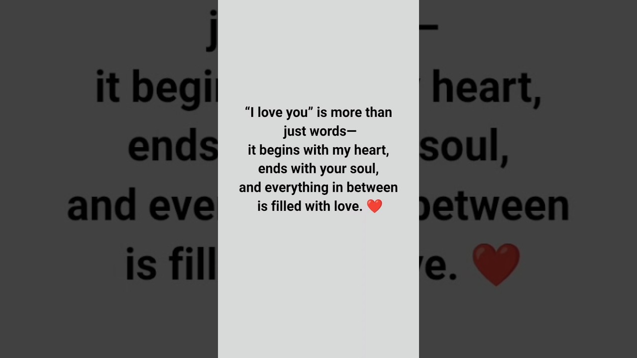 I Love You&rdquo; Means Us ❤️ | The Most Beautiful Feeling#love #iloveyou #quotes #shorts #ytshorts #viral