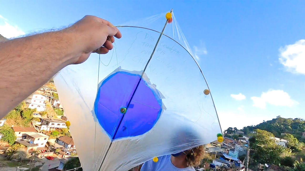 Pipa com Tampa na Linha - Vamos Pegar Linha do Chão e Soltar Pipa