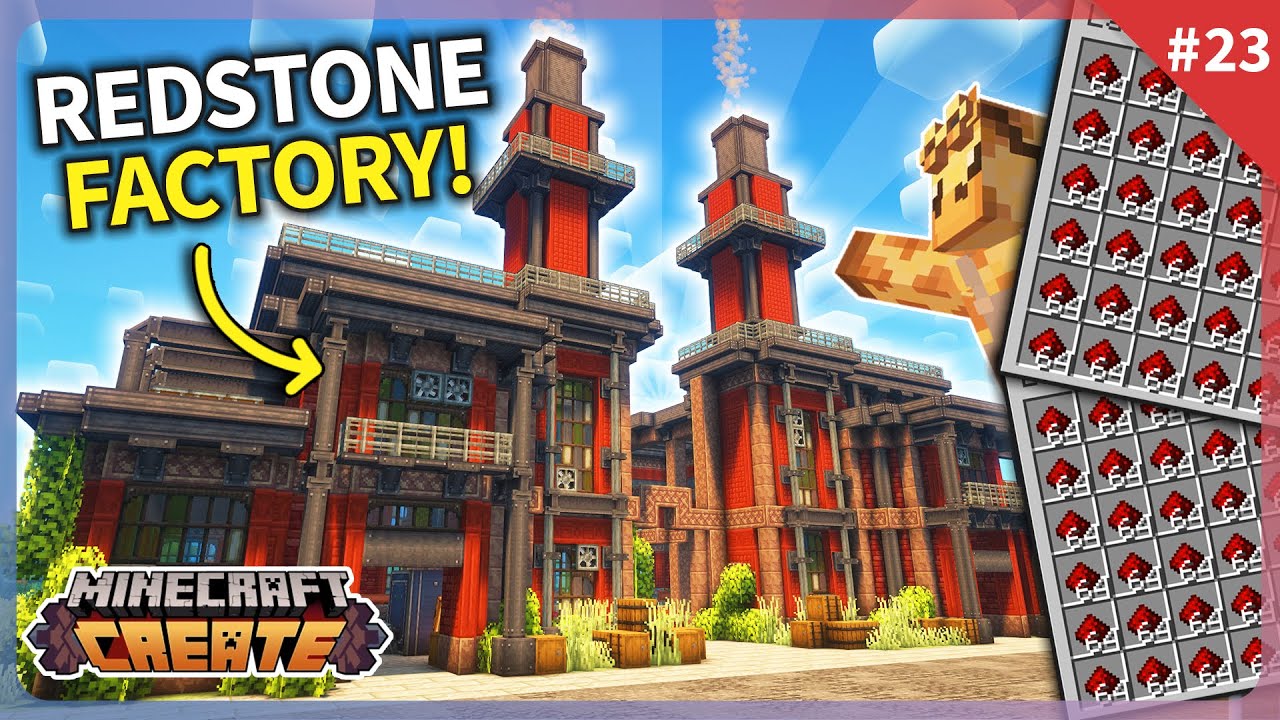 I Built an INFINITE REDSTONE FACTORY in Minecraft Create Mod! [#23]