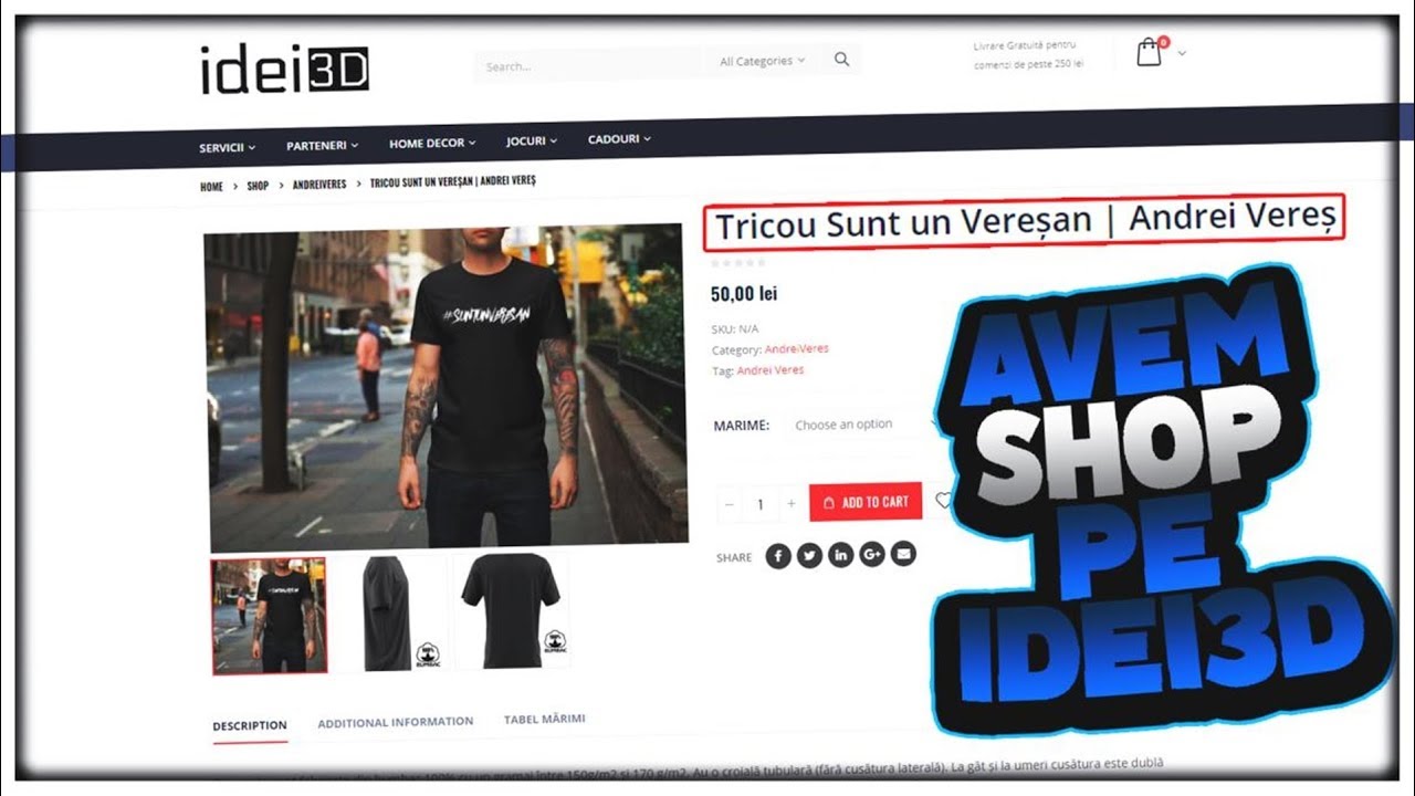 MI-AM DESCHIS SHOP PE IDEI3D | AVEM TRICOURI PERSONALIZATE - Episod Special