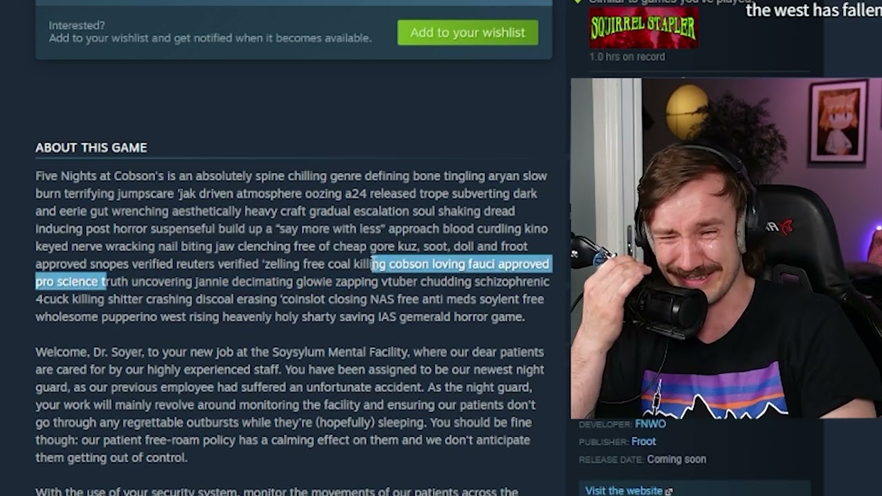Albino tries to read a steam description