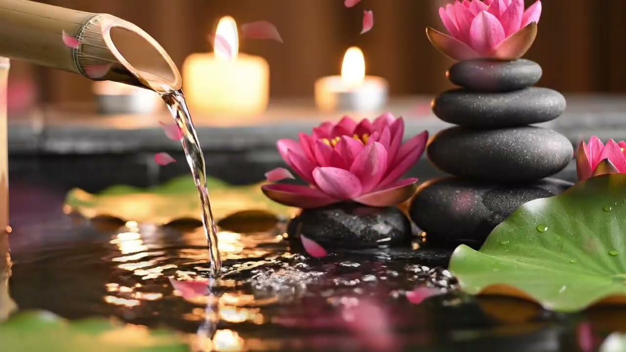Relaxing Spa Water Sounds for Sleep 🌿 Calm Bamboo