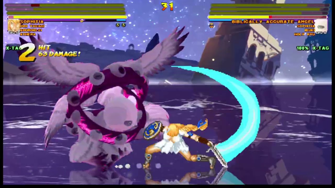 [4K] MUGEN: ETB &ndash; Athena, Sophitia, Iori, Android 21 vs H. Ryu, B. Accurate Angel, Sophitia, Ibuki