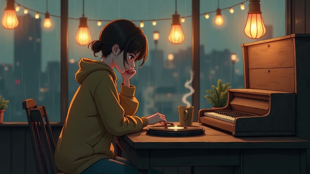 30-Min Rainy Day Lofi Mix 🌧️ | Chill AI-Generated Beats + Rain Sounds for Cozy Vibes