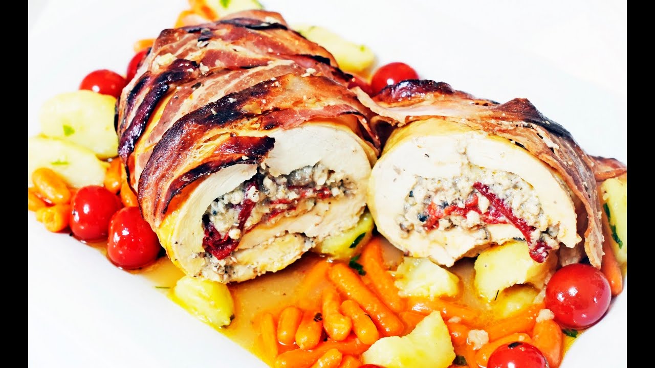 Receta para navidad de pechuga de pollo rellena económica y te sorprenderá lo deliciosa que esta!!