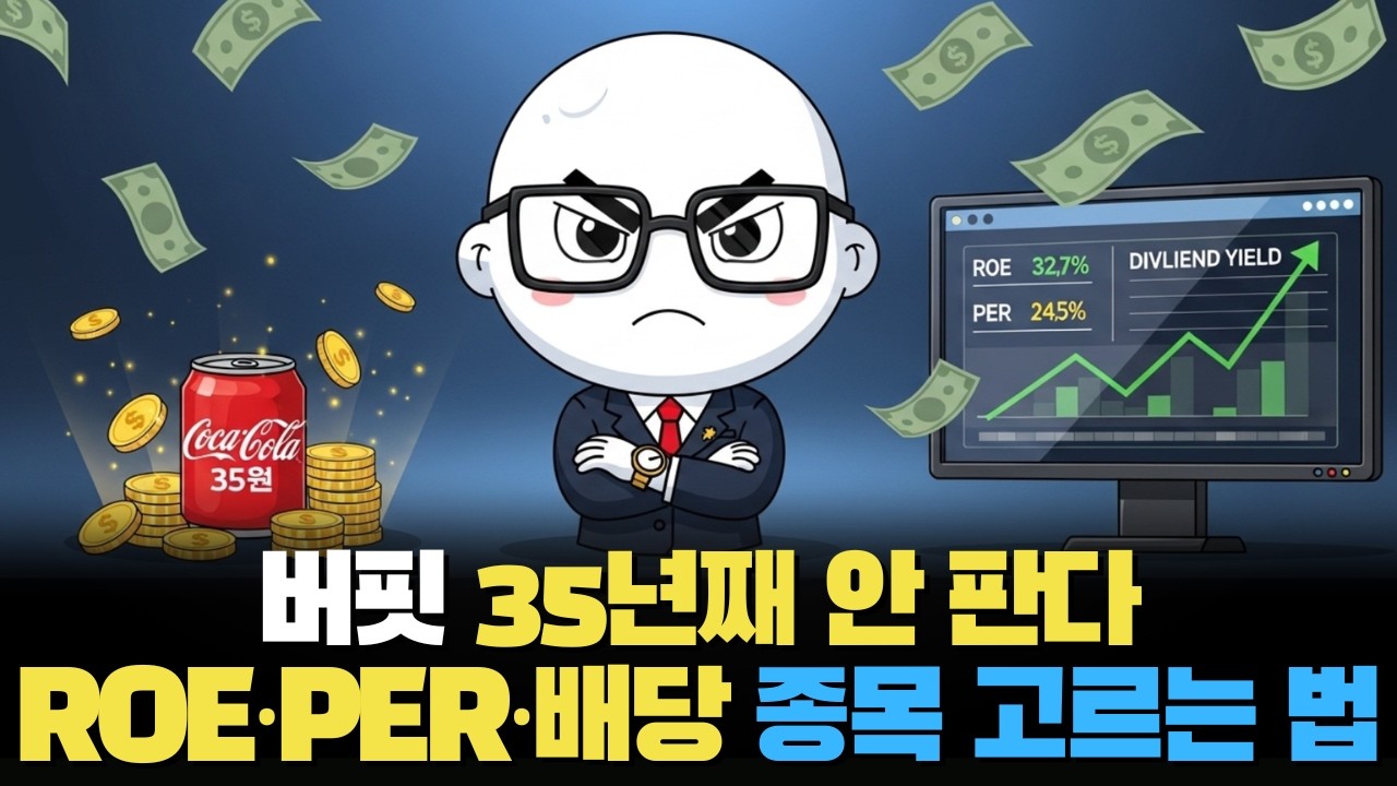 버핏이 코카콜라를 35년째 안 파는 진짜 이유 - ROE·PER·배당으로 종목 고르는 법
