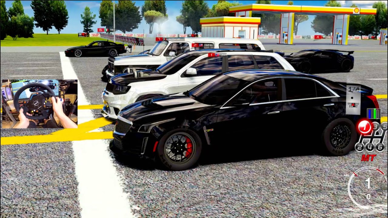 Launching 4200hp Cadillac In NEW High HP Drag Racing 12 LANE Server!