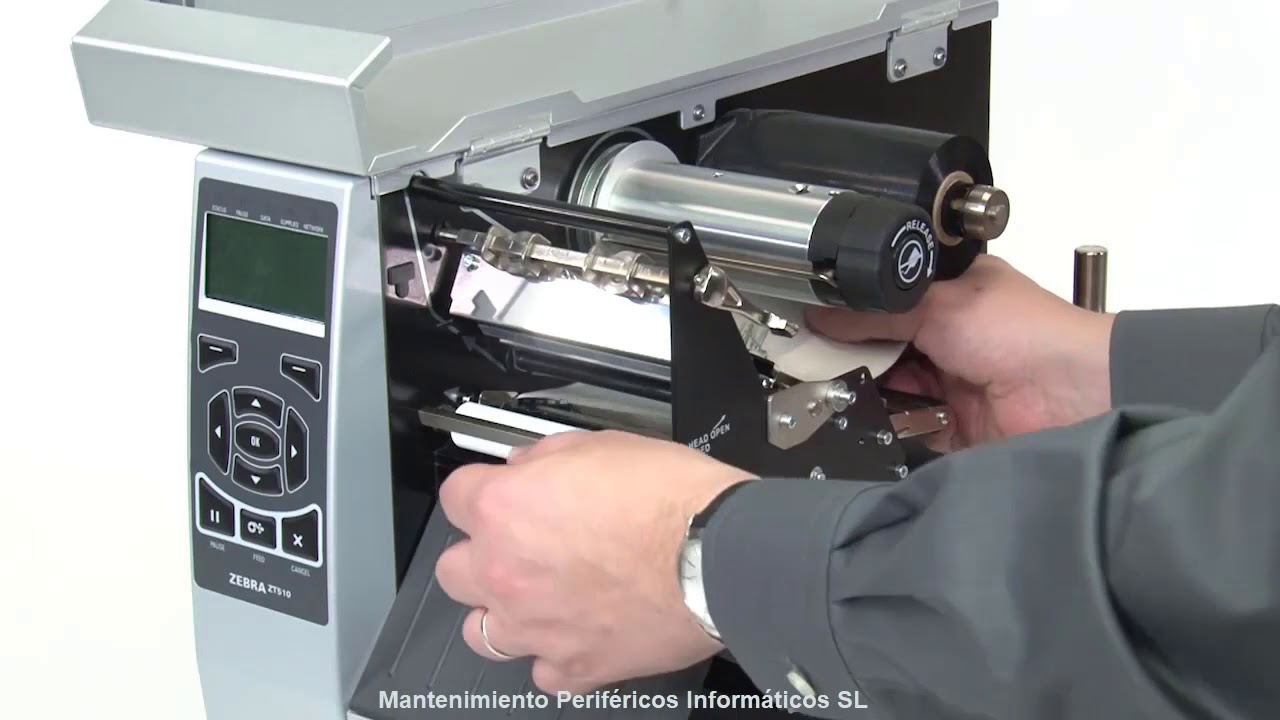 CARGAR PAPEL Y CINTA ZEBRA ZT510