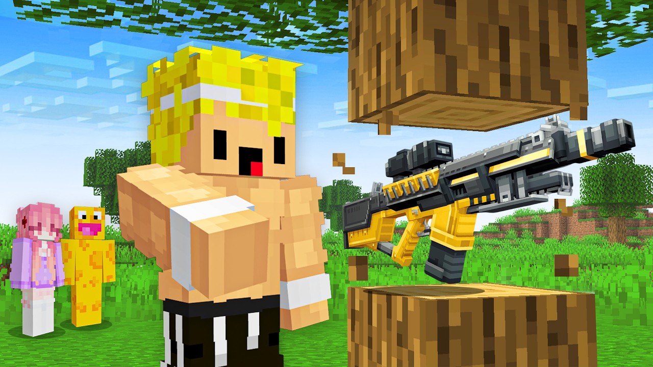 Minecraft Pero Todos los Bloques dan ARMAS ALEATORIAS!