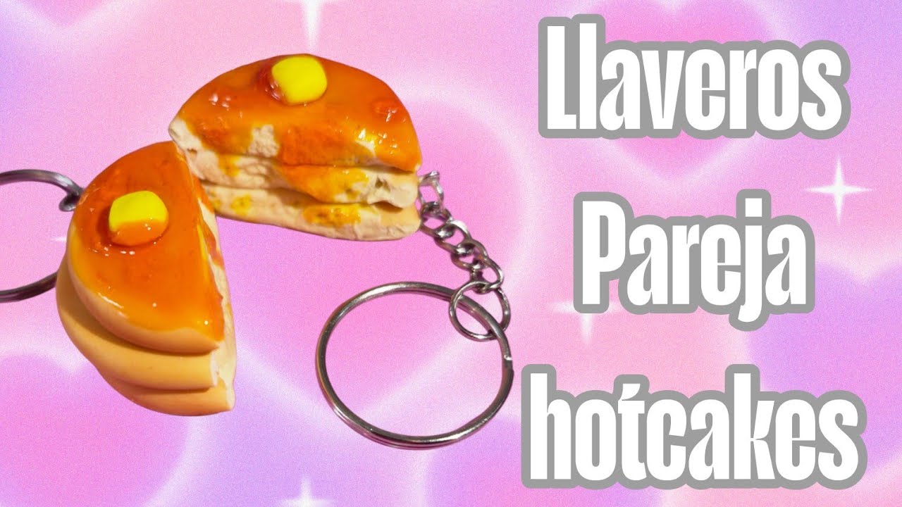 LLaveros Duo Hotcakes hechos a mano con Pasta Flexible o Porcelana Fría. 