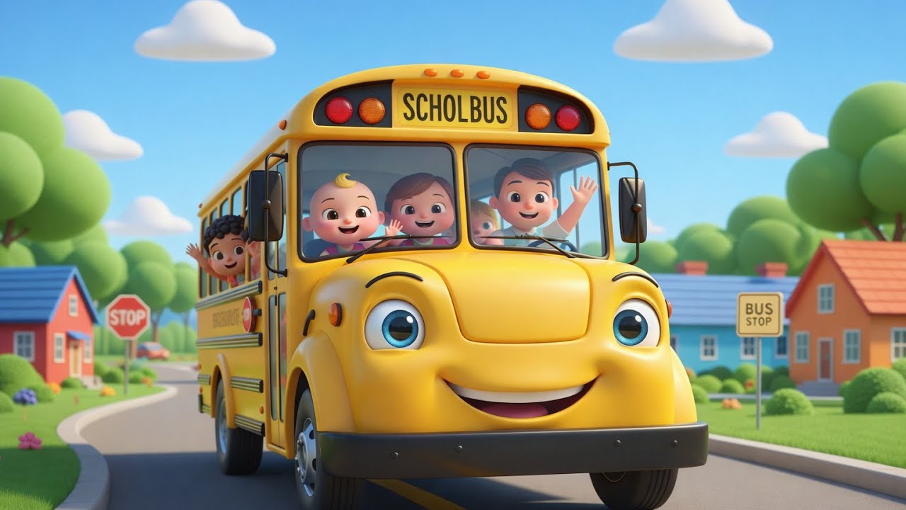 Wheels on the Bus Go Round & Round 🚌🎶 | Kids Songs & Nursery Rhymes