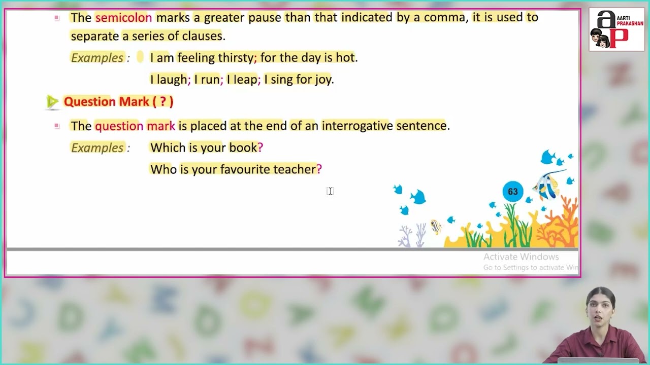 Ch 15 | Aarti Prakashan | Grammar | Class 4 | Punctuation Marks  | For children